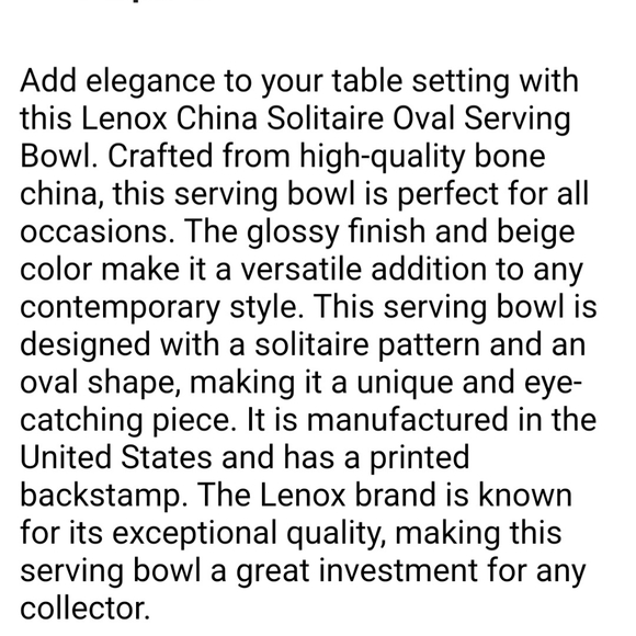 LENOX CHINA